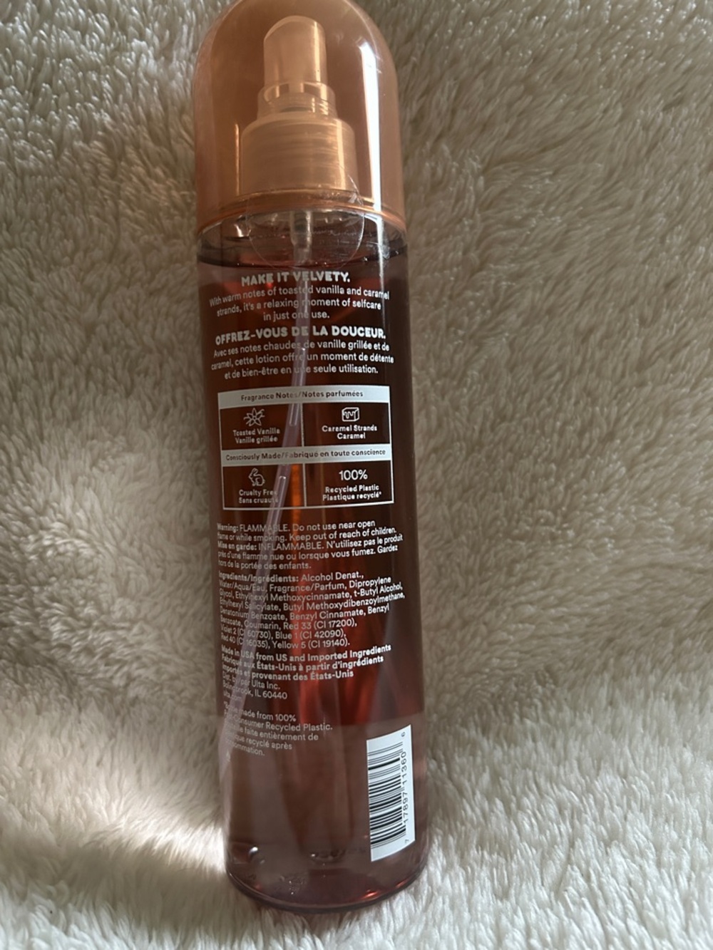 Ulta Beauty Vanilla Velour Hair & Body Mist - Metallic Rose - Picture 2 of 3